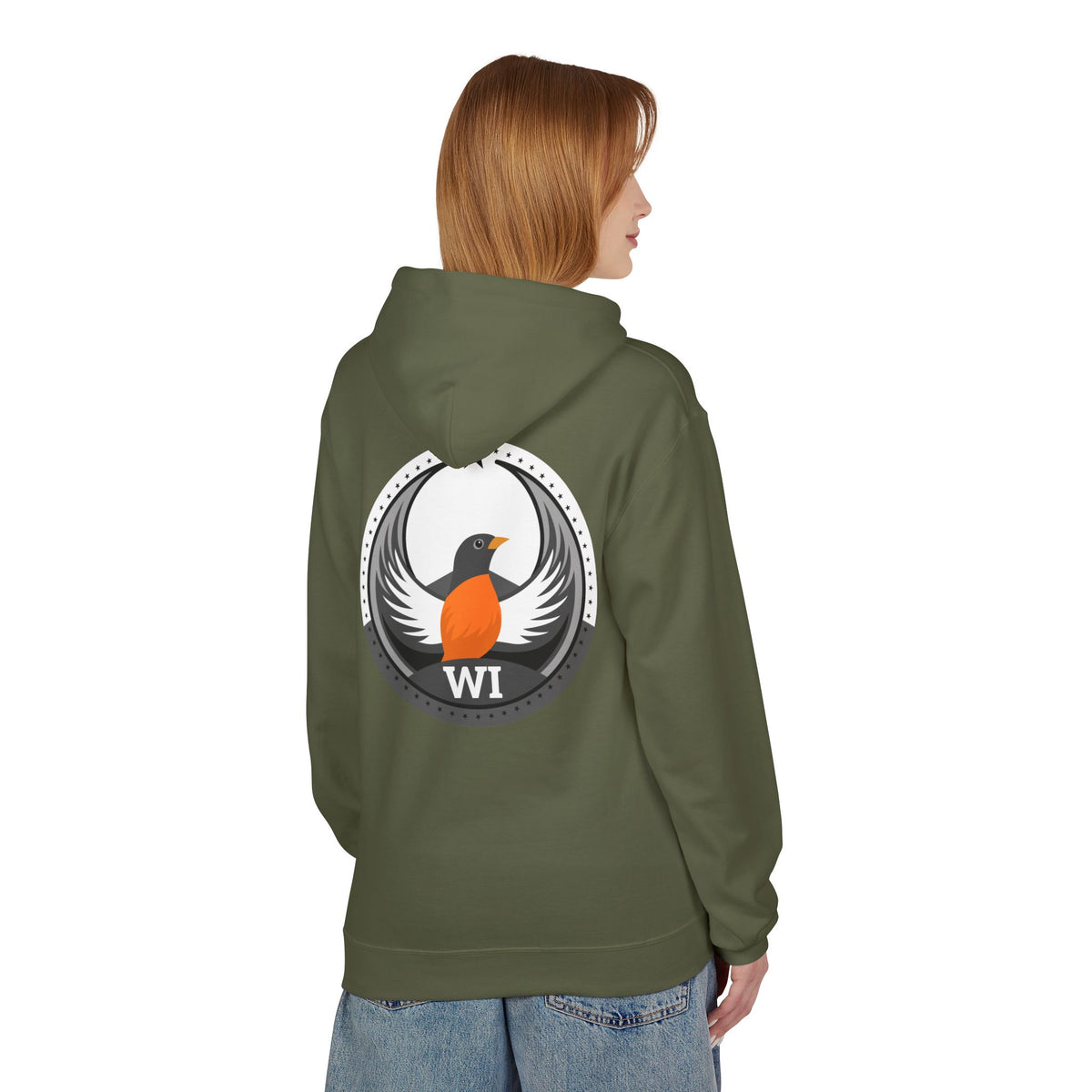 Bird Rebels Midweight Softstyle Fleece Hoodie – WI – Light
