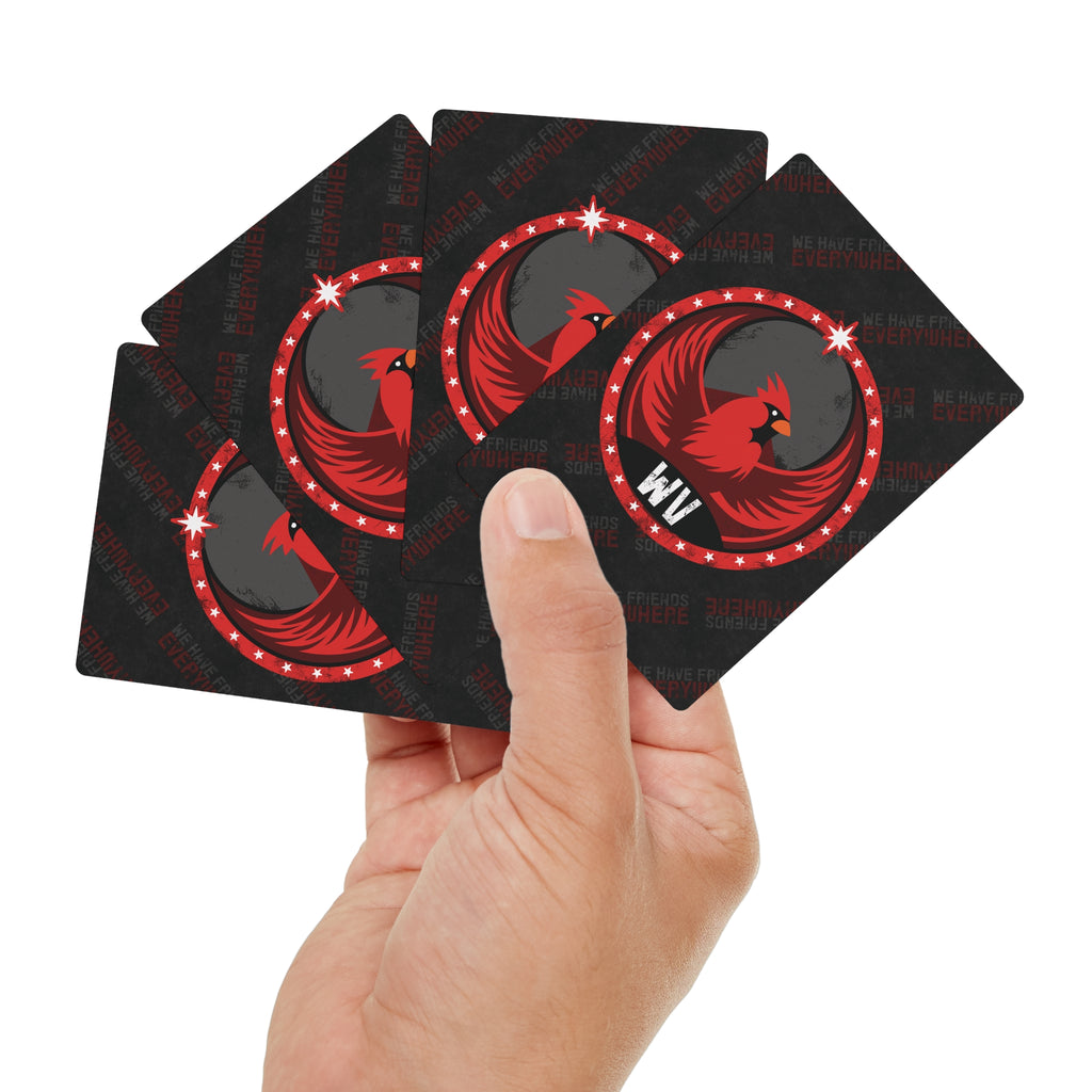 West Virginia Cardinal Rebel - Poker Cards - WV - We Have Friends Everywhere