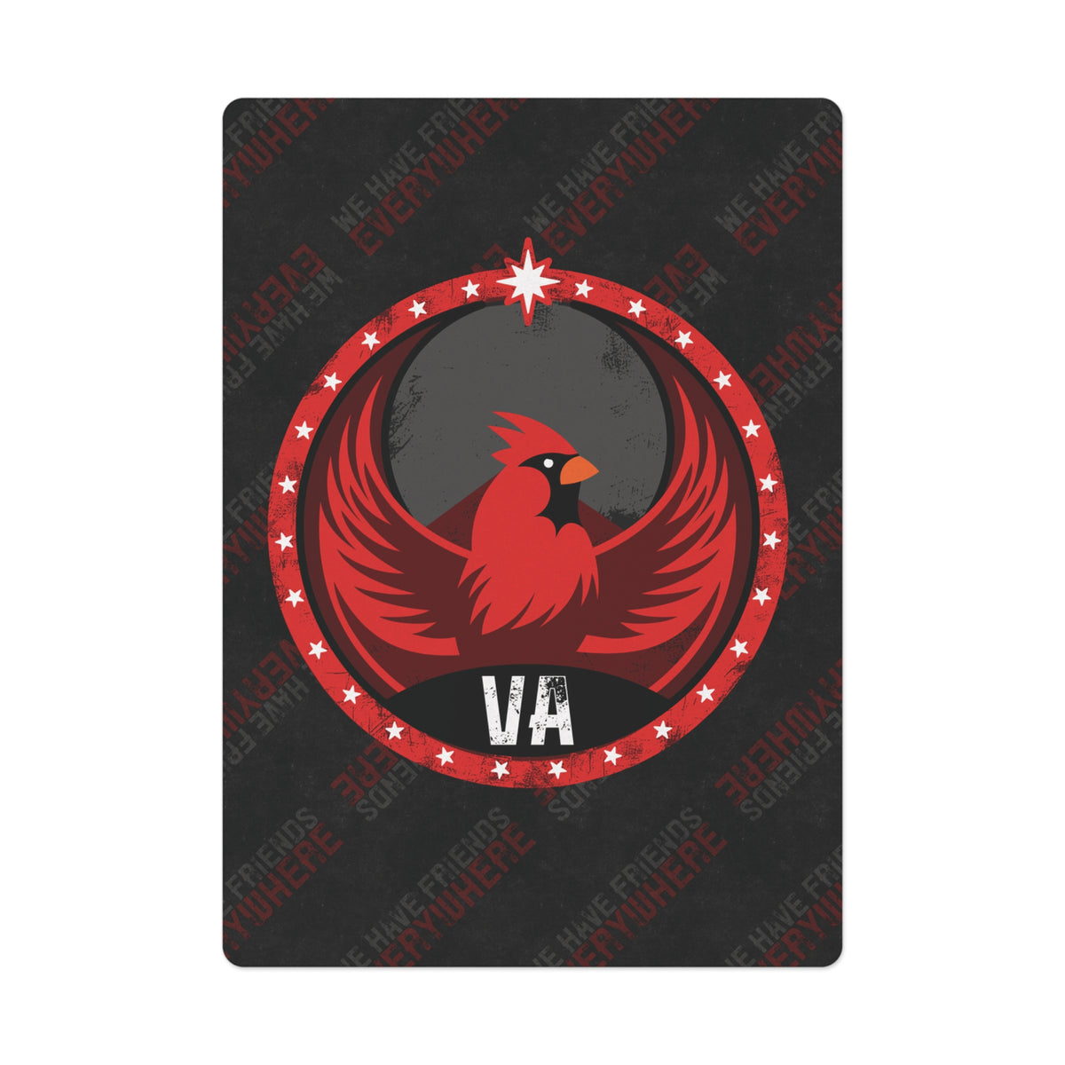 Virginia Cardinal Rebel - Poker Cards - VA - We Have Friends Everywhere