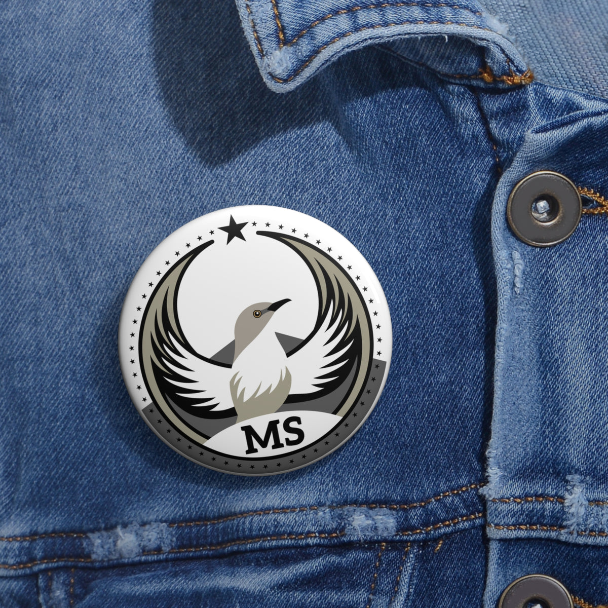 Bird Rebels Pin Button – MS – Light