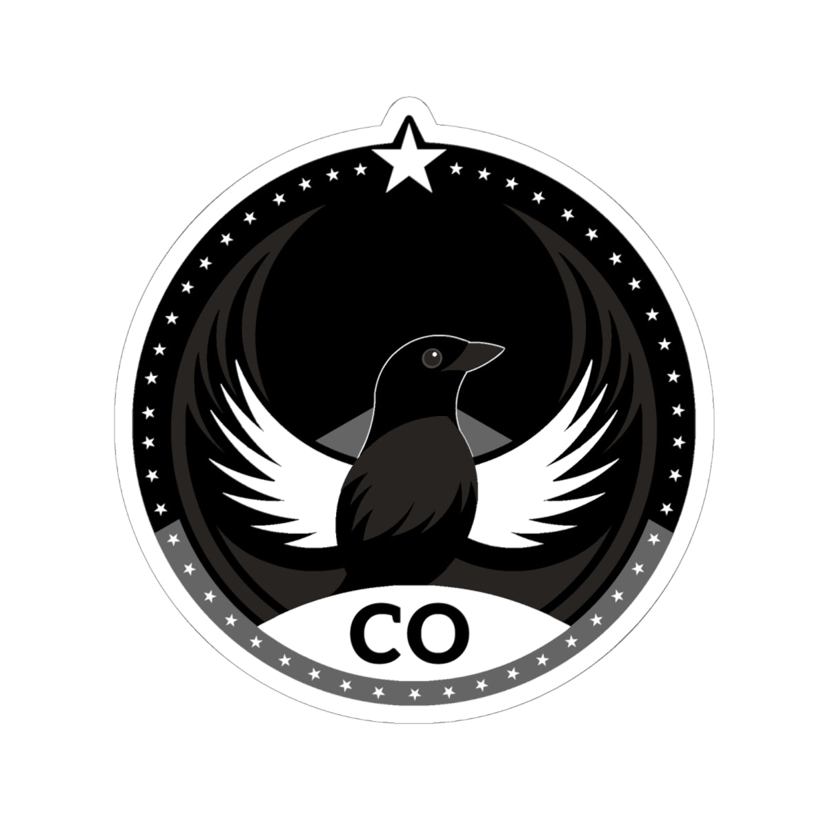 Colorado Lark Bunting Dark Kiss-Cut Sticker | Bird Rebels CO Community Pride Decal