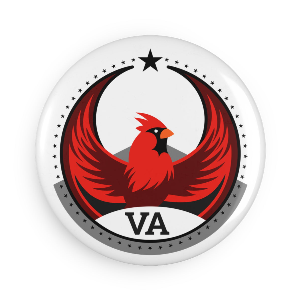 Bird Rebels Round Button Magnet – VA – Light
