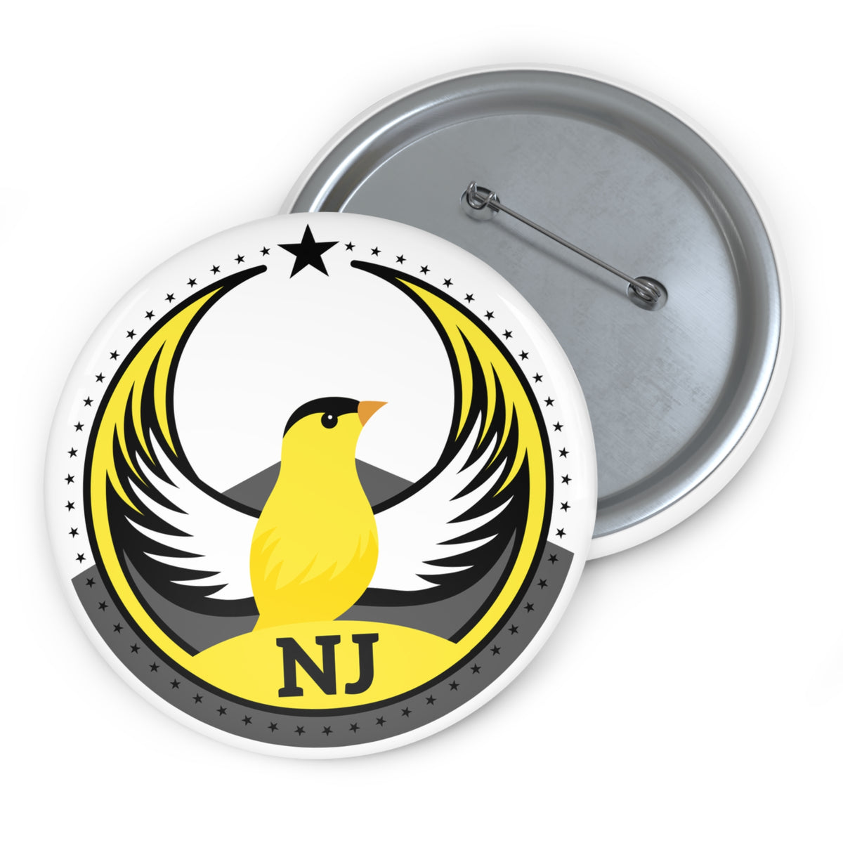 Bird Rebels Pin Button – NJ – Light