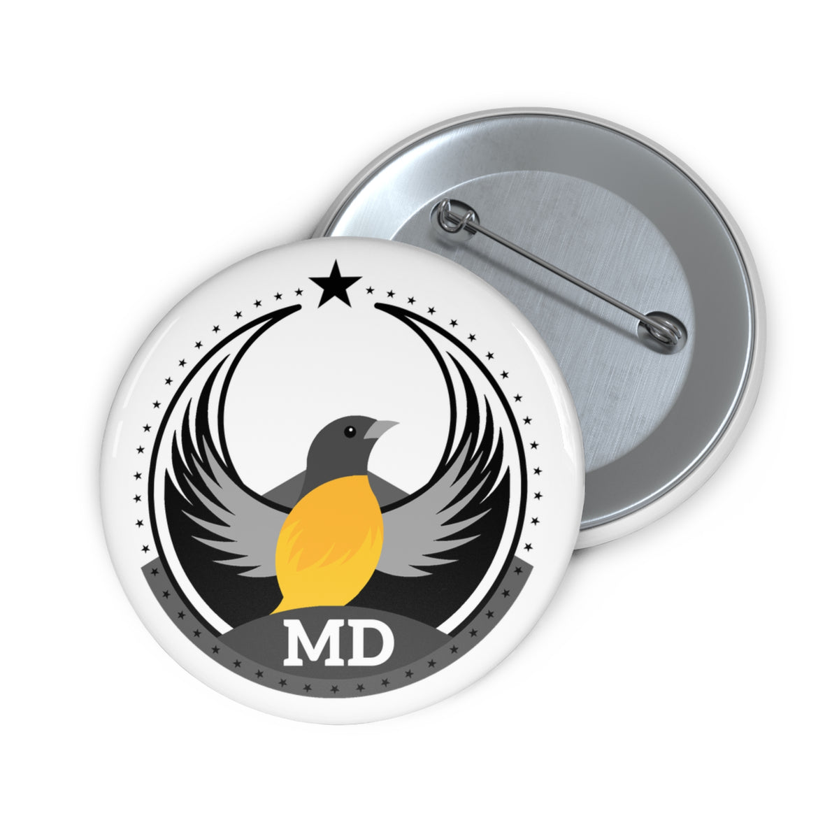 Bird Rebels Custom Pin Button – MD – Light