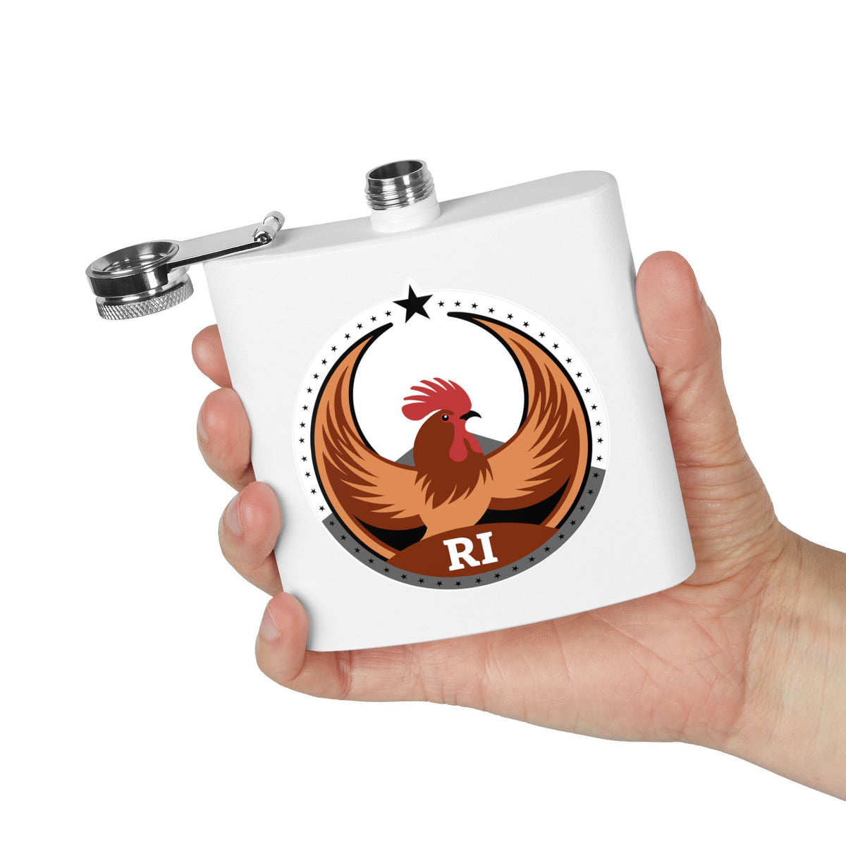 Bird Rebels 6oz Stainless Steel Flask – RI – Light