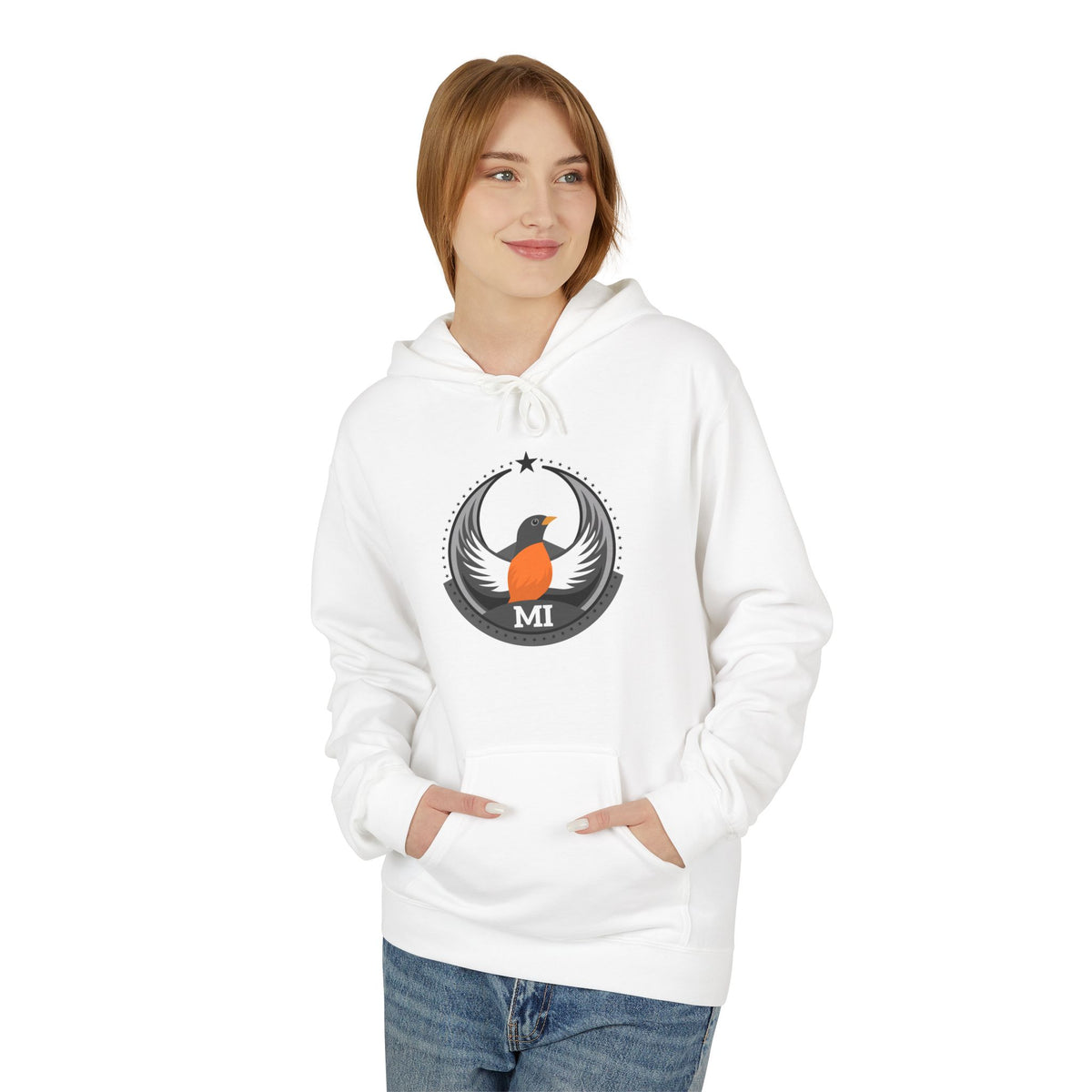 Bird Rebels Midweight Softstyle Fleece Hoodie – MI – Light