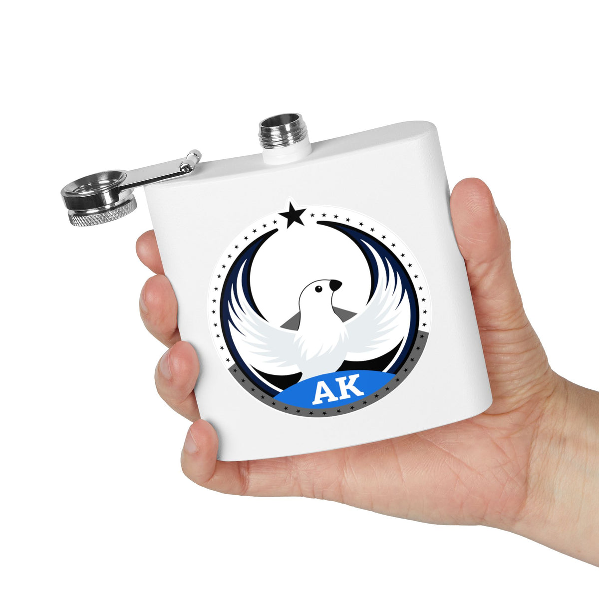 Bird Rebels 6oz Stainless Steel Flask – AK – Light
