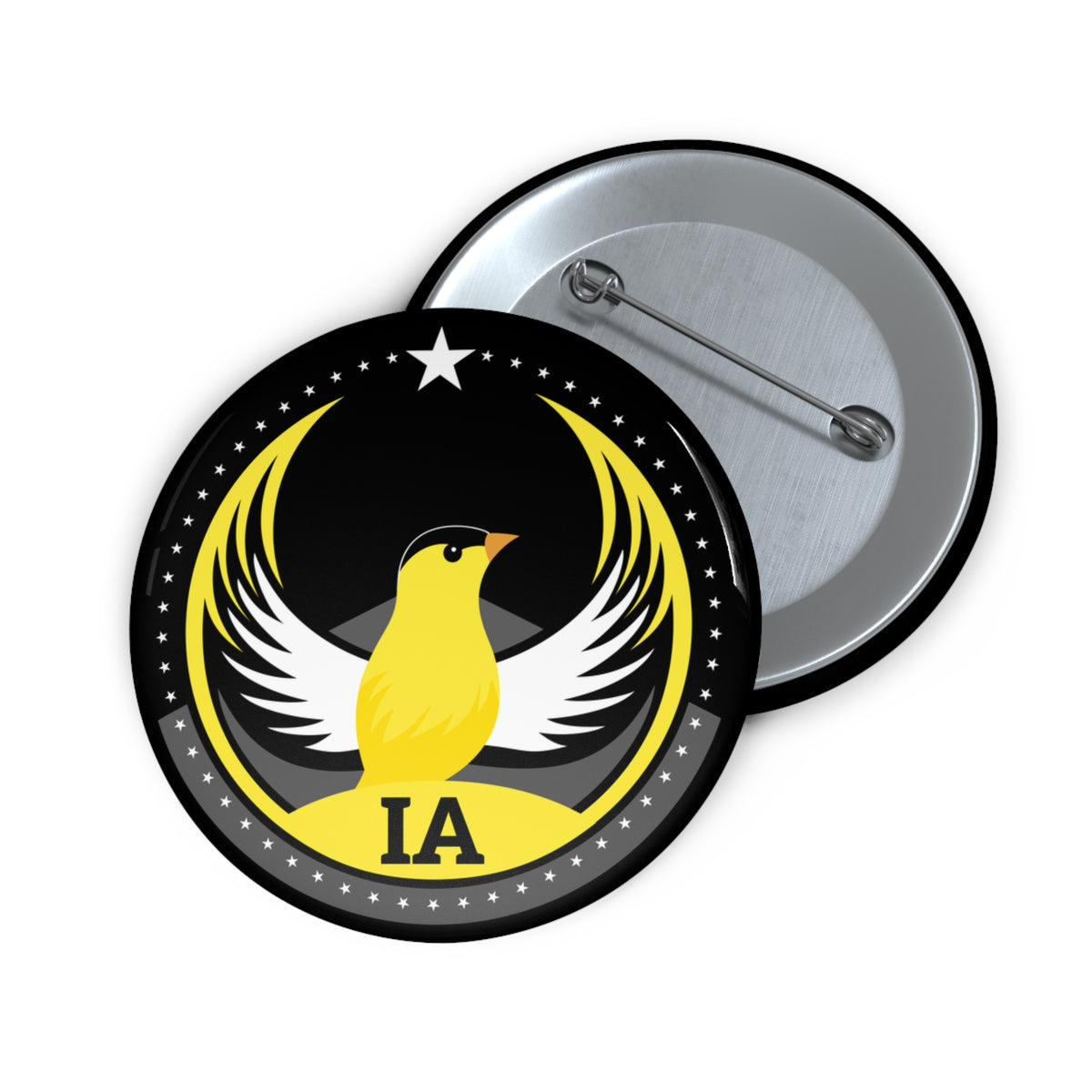 Bird Rebels Pin Button – IA – Dark