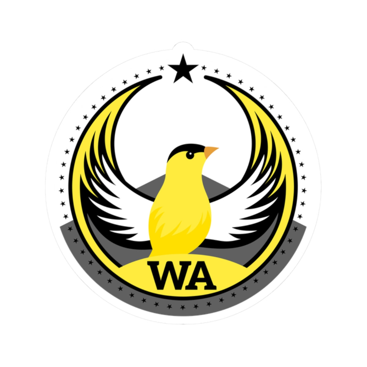 Bird Rebels Kiss-Cut Stickers – WA – Willow Goldfinch – Light