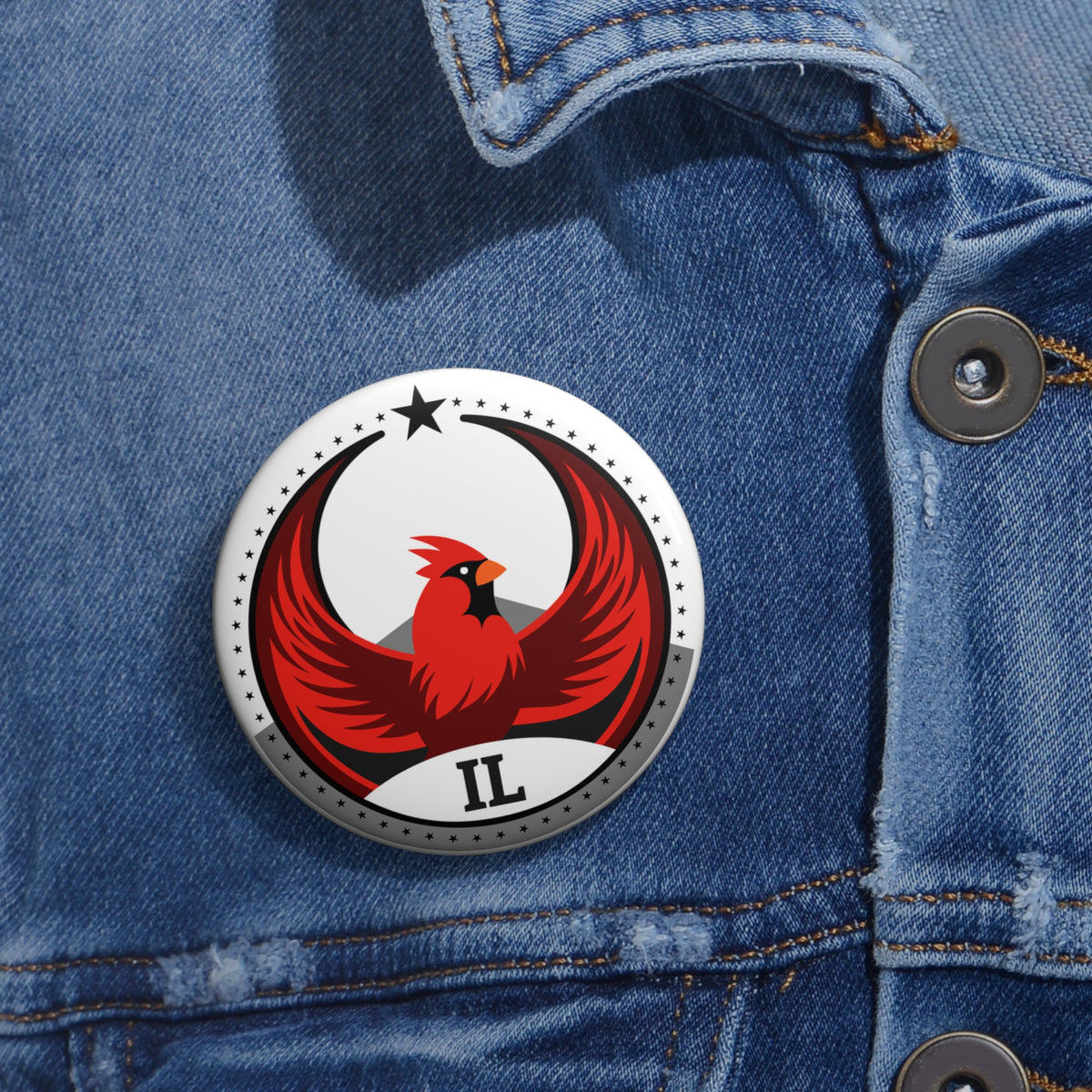 Bird Rebels Pin Button – IL – Light