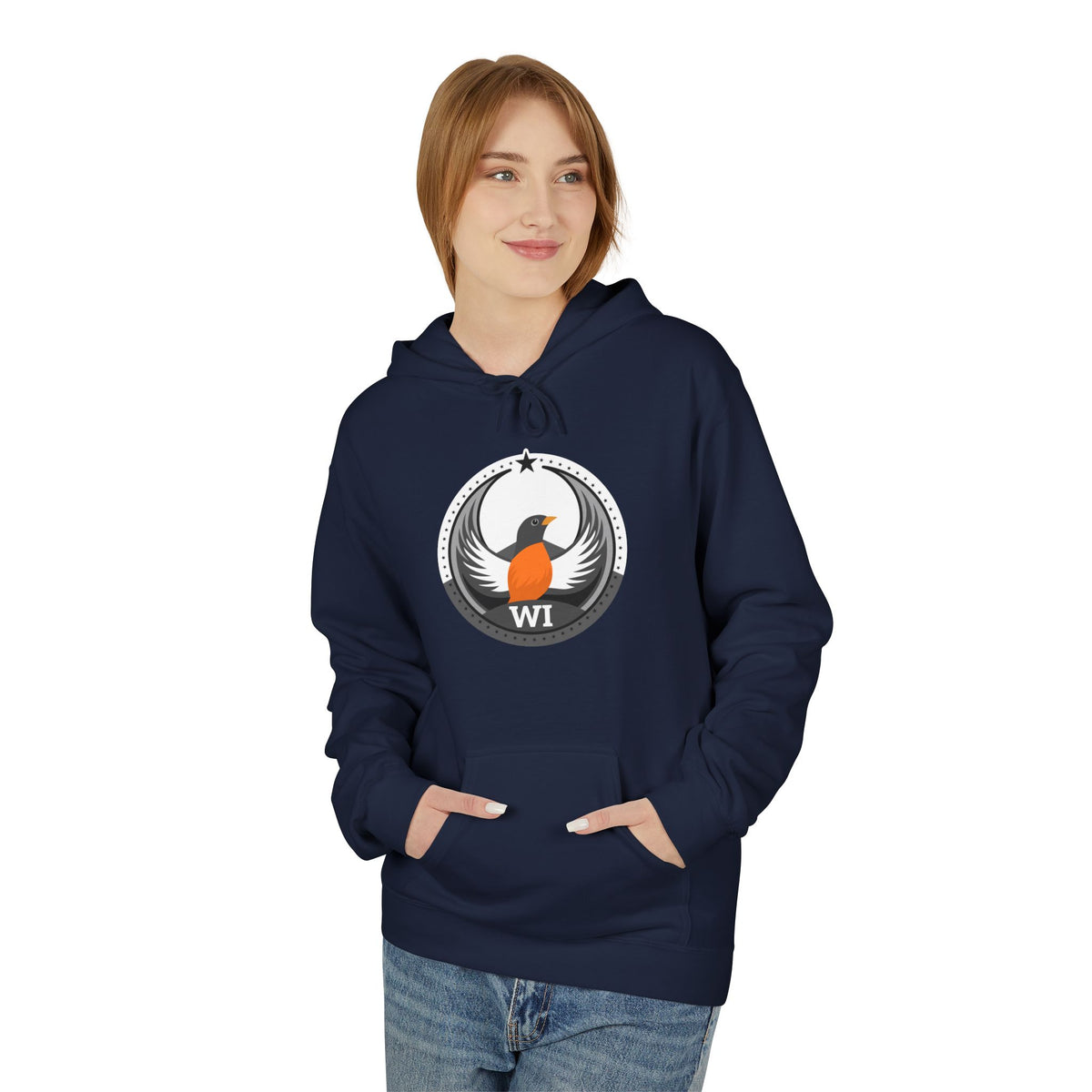 Bird Rebels Midweight Softstyle Fleece Hoodie – WI – Light