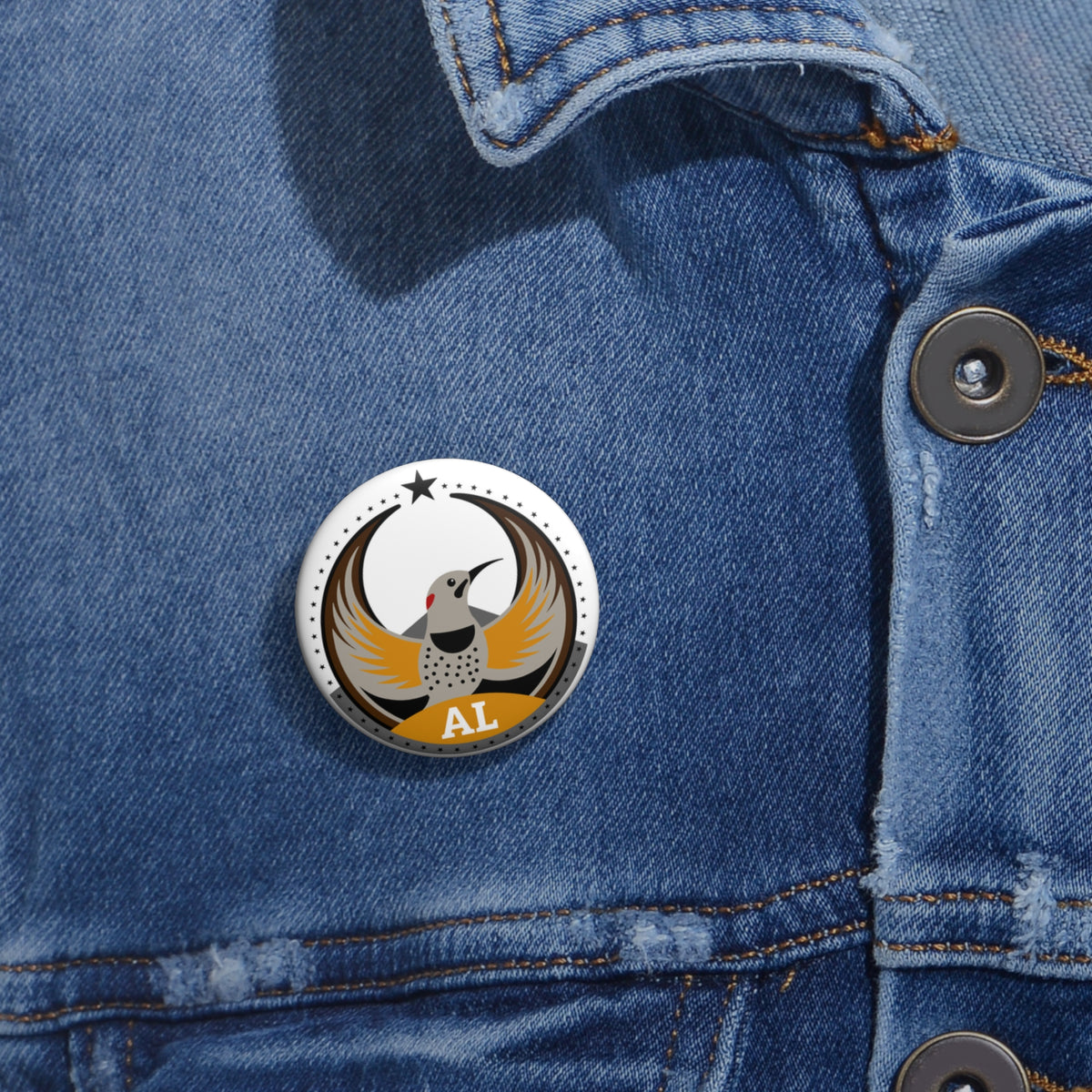 Bird Rebels Custom Pin Button – AL – Light
