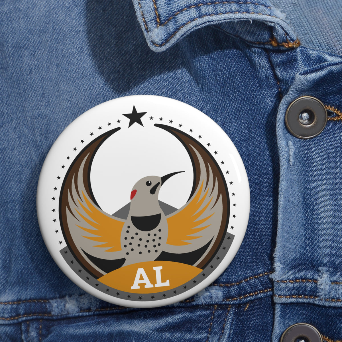 Bird Rebels Custom Pin Button – AL – Light