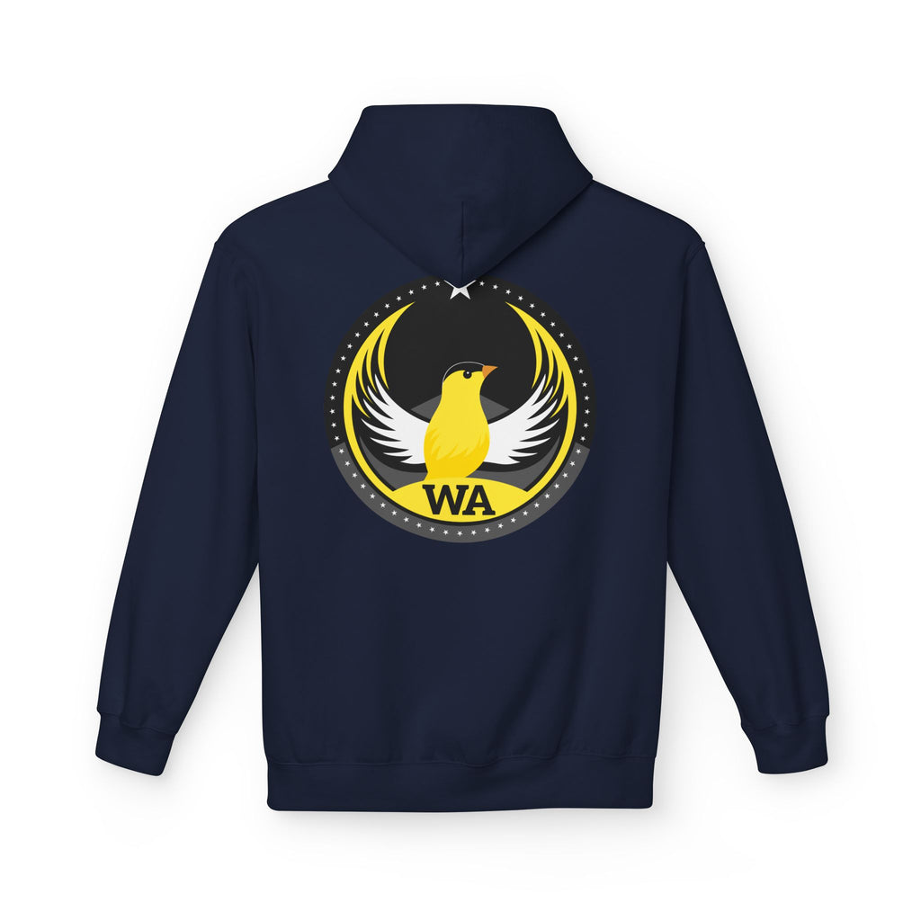 Bird Rebels Midweight Softstyle Fleece Hoodie – WA – Willow Goldfinch – Dark