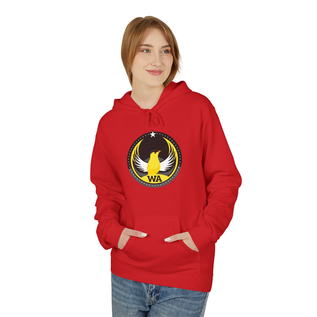 Bird Rebels Midweight Softstyle Fleece Hoodie – WA – Willow Goldfinch – Dark