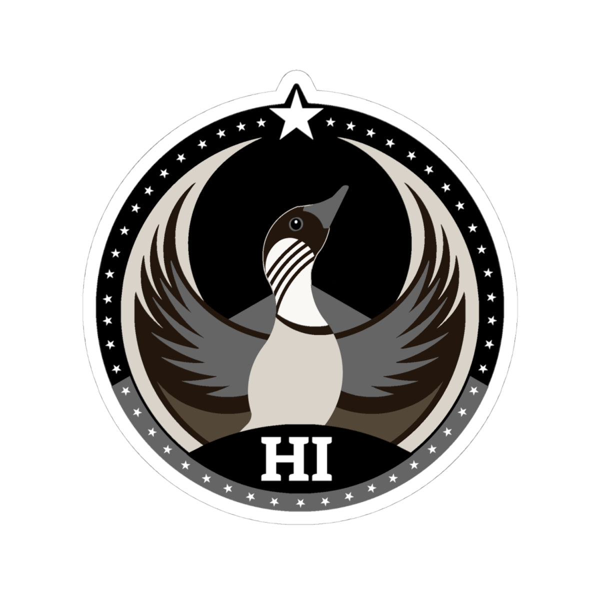 Hawaii Nēnē Dark Kiss-Cut Sticker | Bird Rebels HI Community Pride Decal