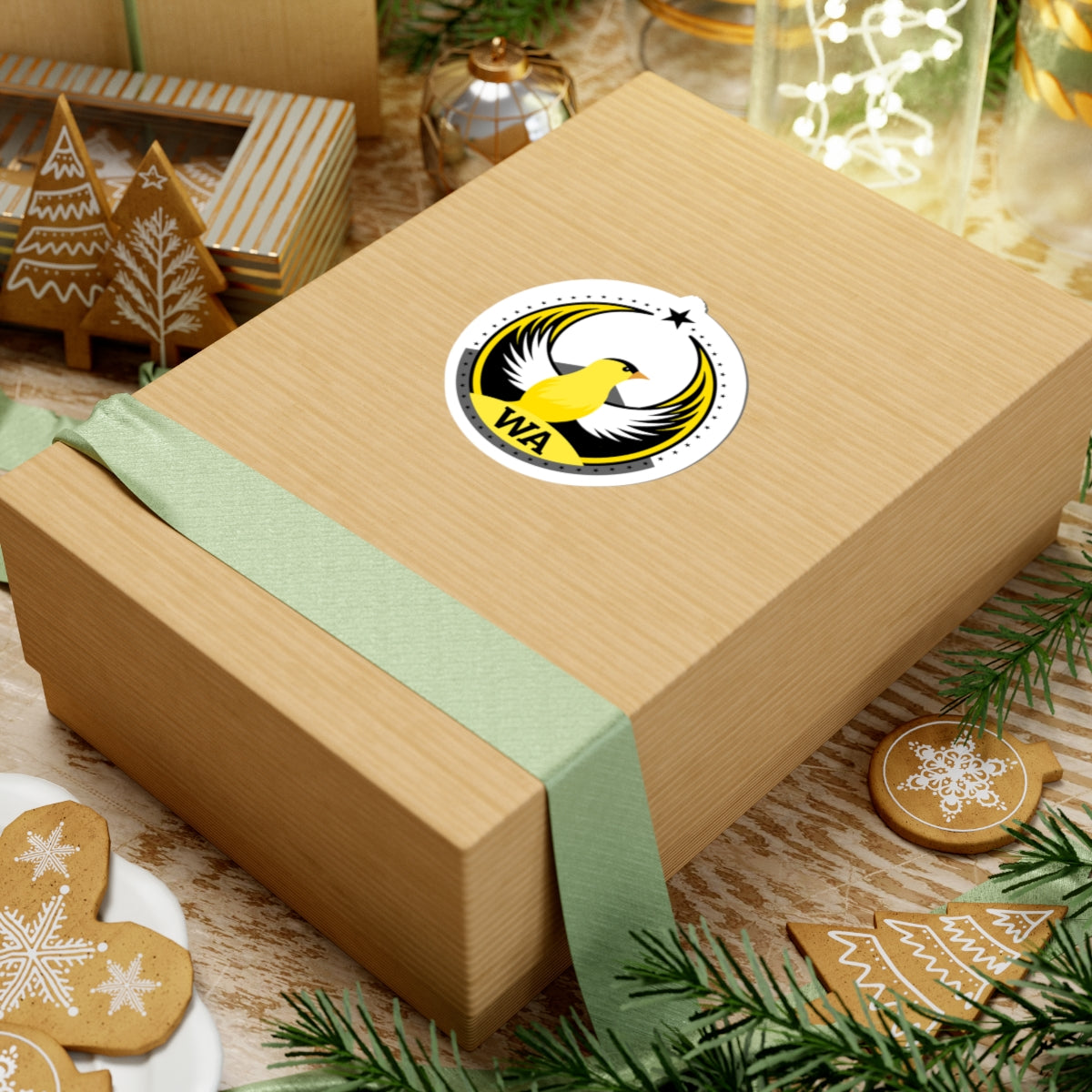 Washington American Goldfinch Light Kiss-Cut Sticker | Bird Rebels WA Community Pride Decal