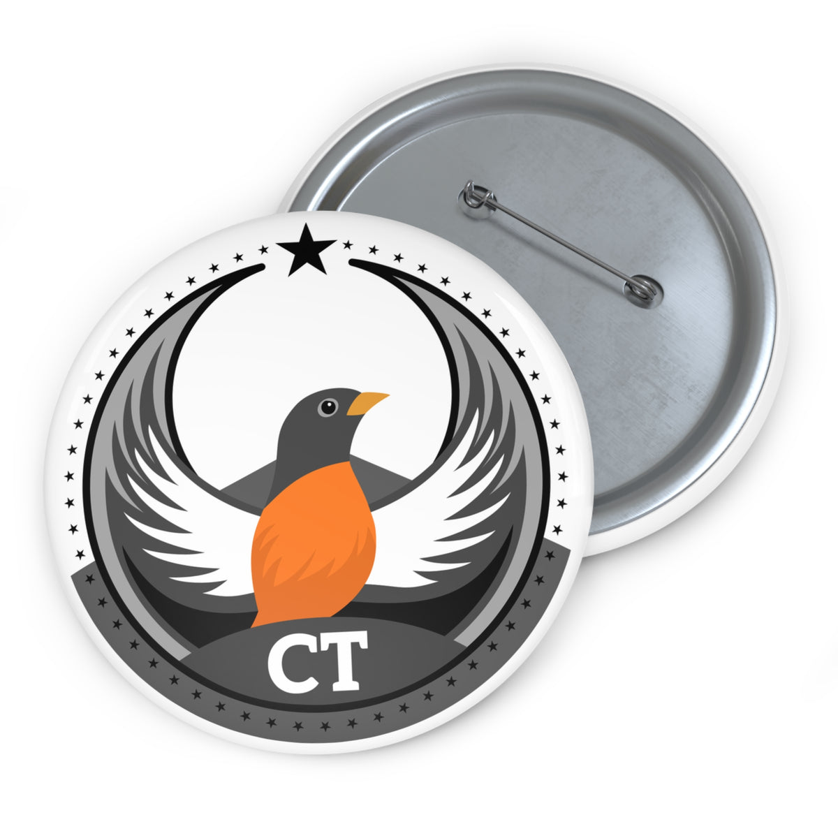 Bird Rebels Pin Button – CT – Light