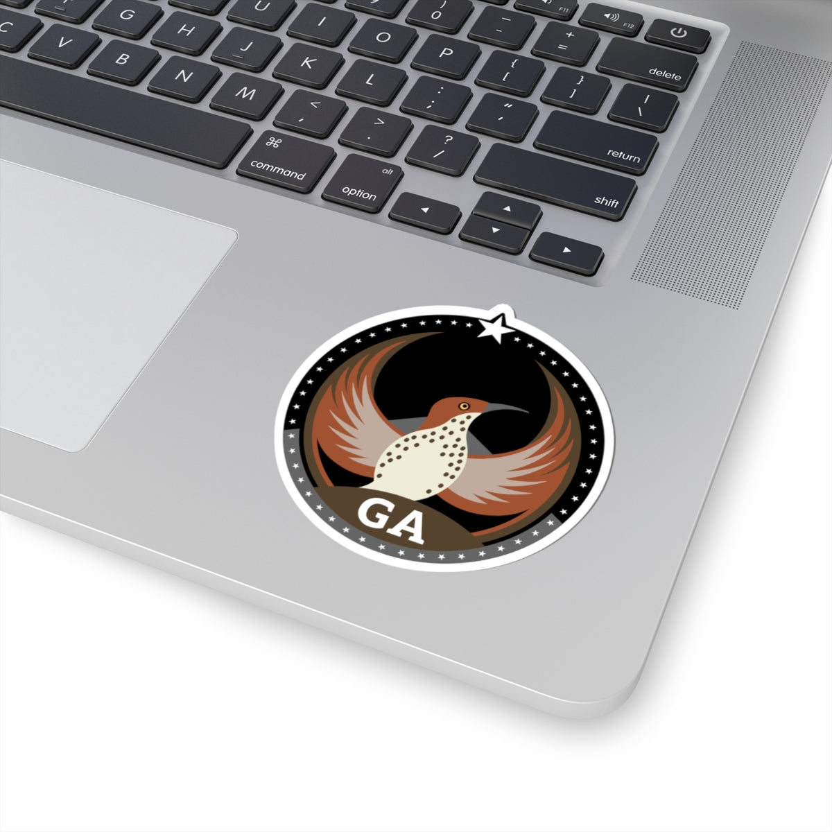 Georgia Brown Thraasher Dark Kiss-Cut Sticker | Bird Rebels GA Community Pride Decal