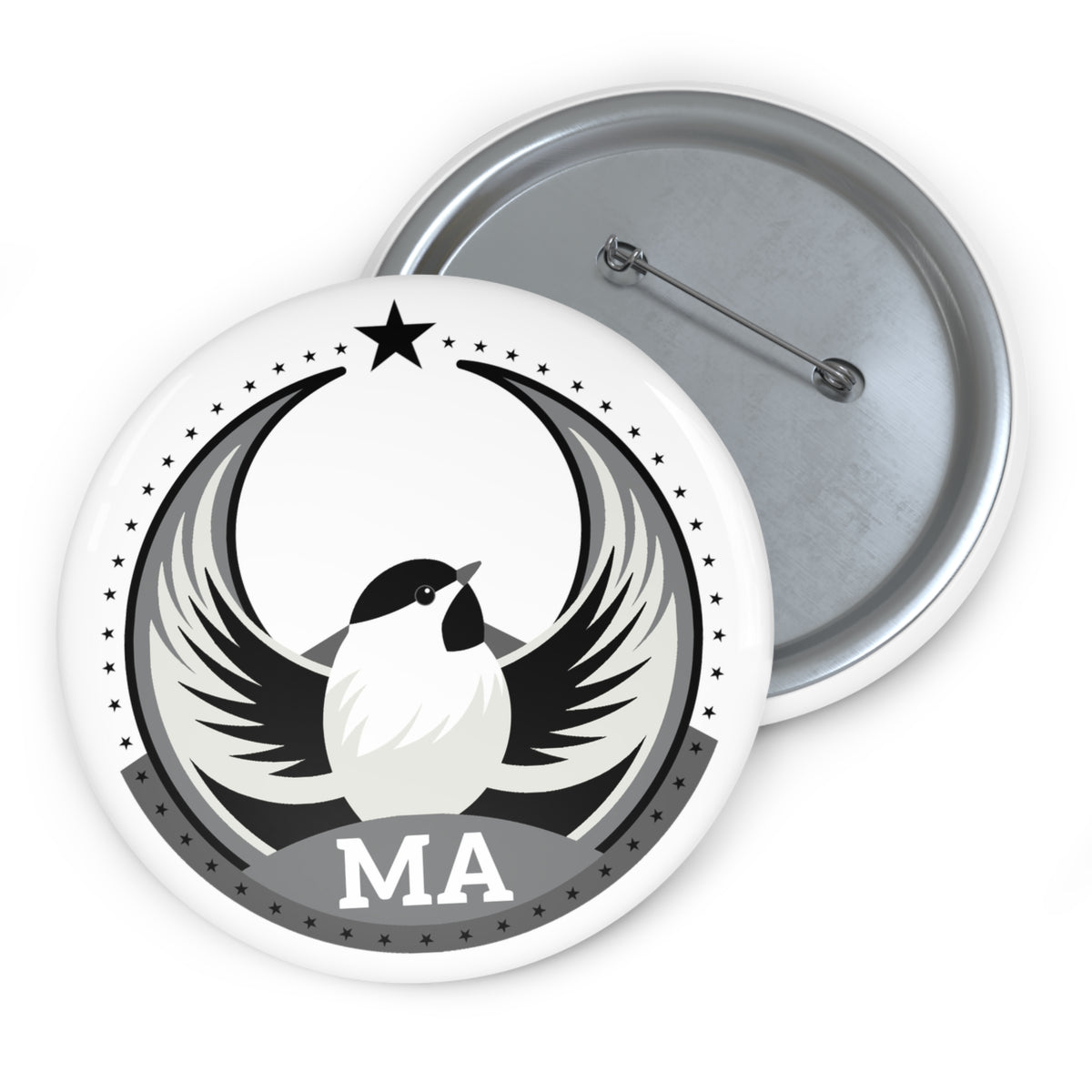 Bird Rebels Custom Pin Button – MA – Light