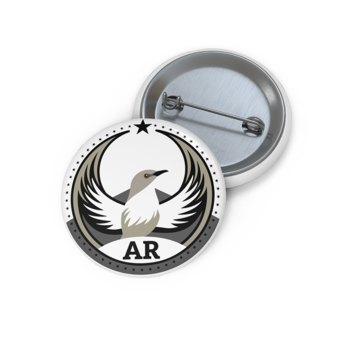 Bird Rebels Pin Button – AR – Light