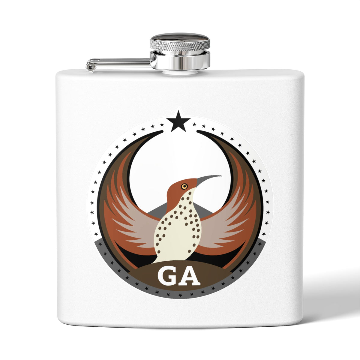 Bird Rebels 6oz Stainless Steel Flask – GA – Light