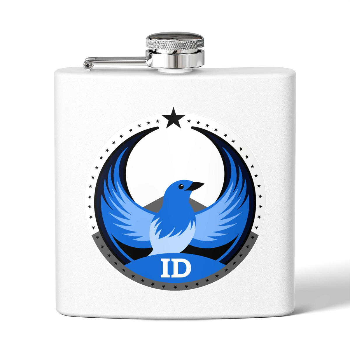 Bird Rebels 6oz Stainless Steel Flask – ID – Light