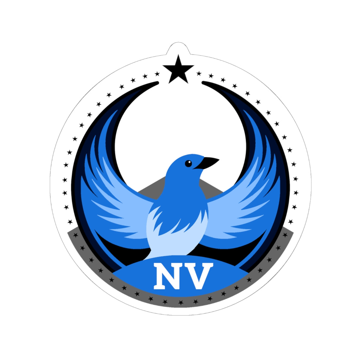 Nevada Mountain Bluebird Light Kiss-Cut Sticker | Bird Rebels NV Community Pride Decal