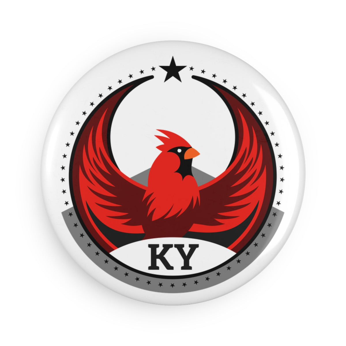 Bird Rebels Round Button Magnet – KY – Light