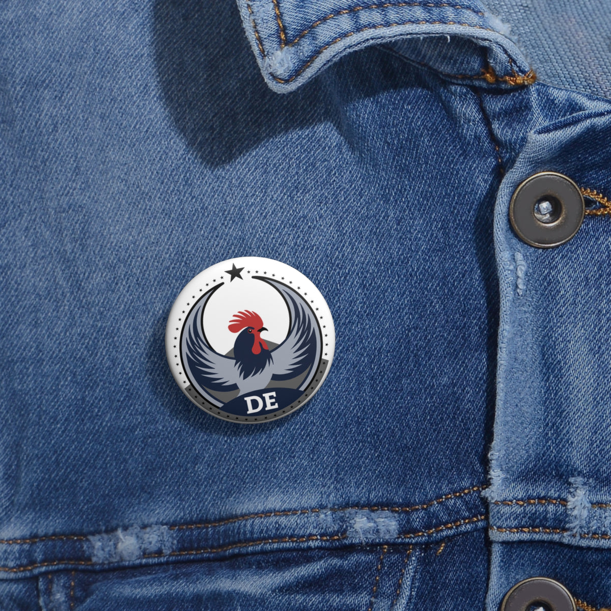 Bird Rebels Custom Pin Button – DE – Light