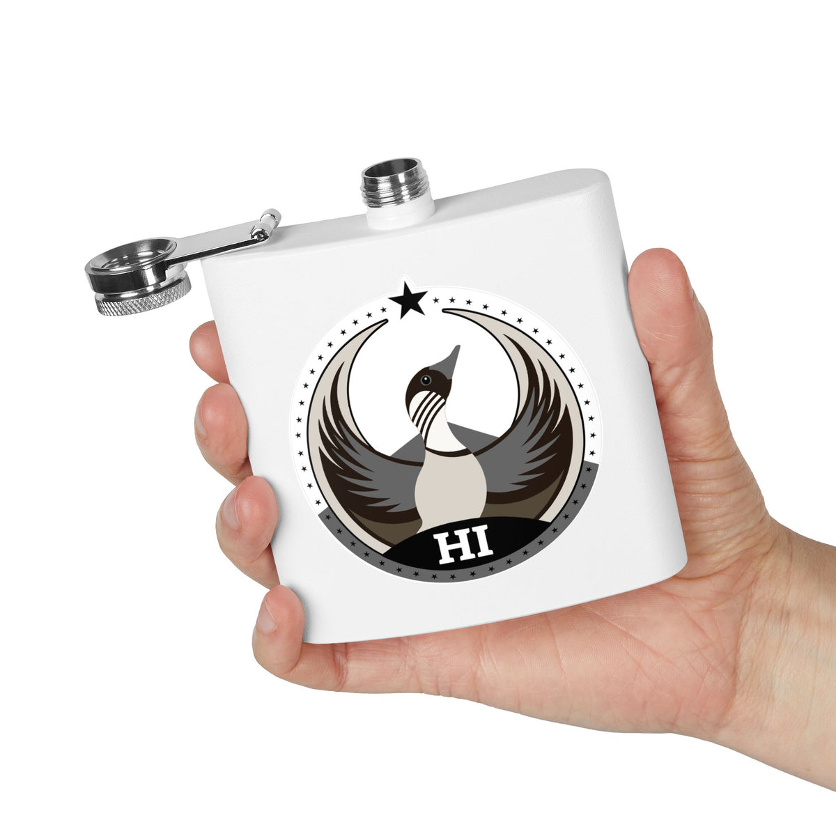 Bird Rebels 6oz Stainless Steel Flask – HI – Light