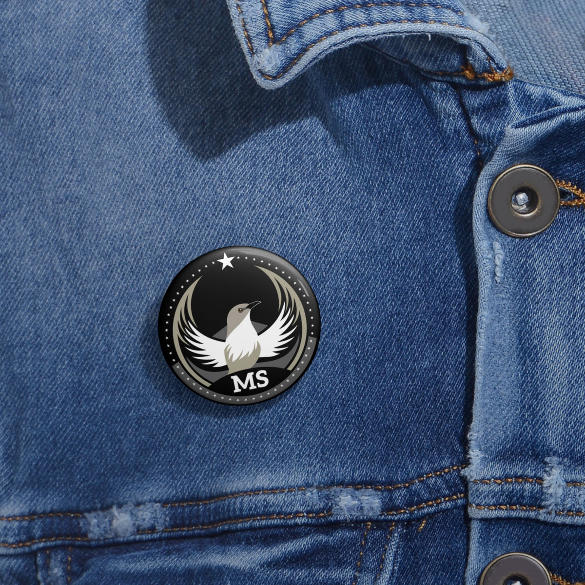 Bird Rebels Pin Button – MS – Dark