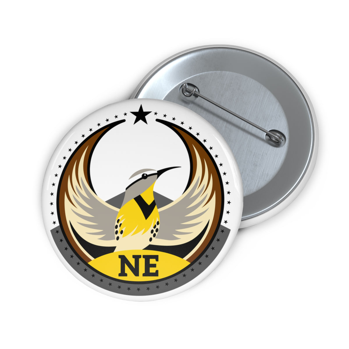 Bird Rebels Pin Button – NE – Light