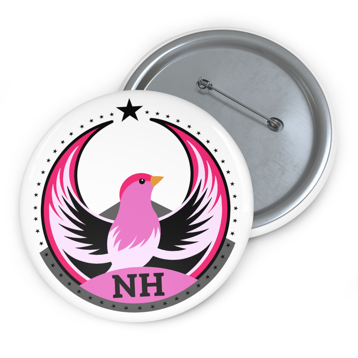 Bird Rebels Custom Pin Button – NH – Light