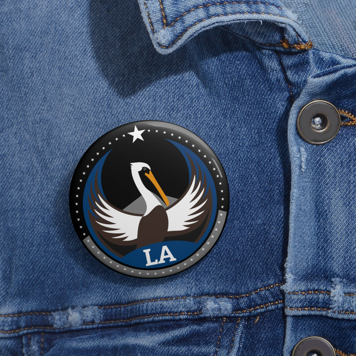 Bird Rebels Pin Button – LA – Dark