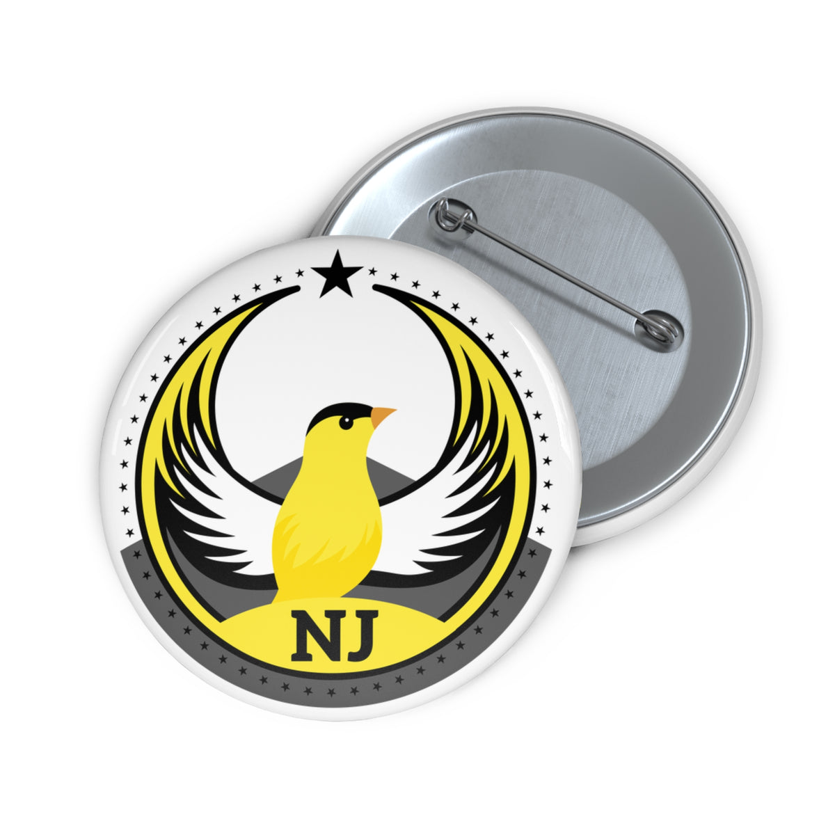 Bird Rebels Pin Button – NJ – Light