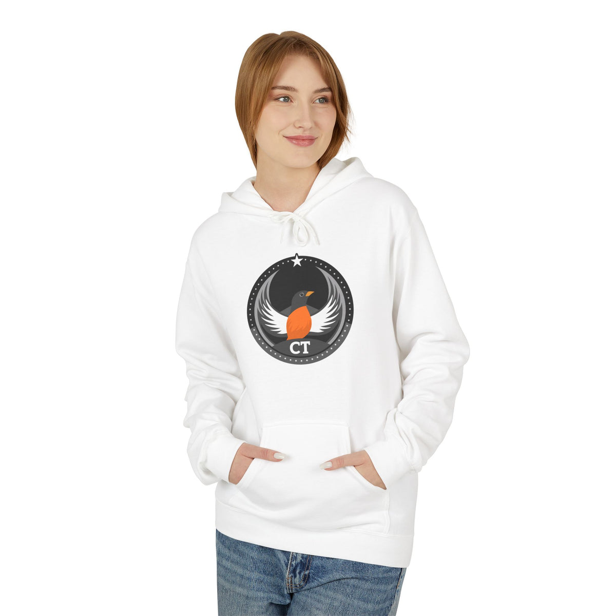 Bird Rebels Midweight Softstyle Fleece Hoodie – CT – Dark