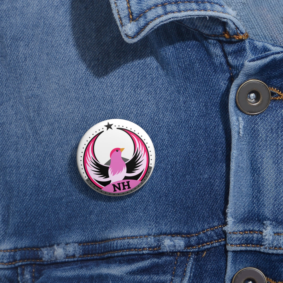 Bird Rebels Custom Pin Button – NH – Light