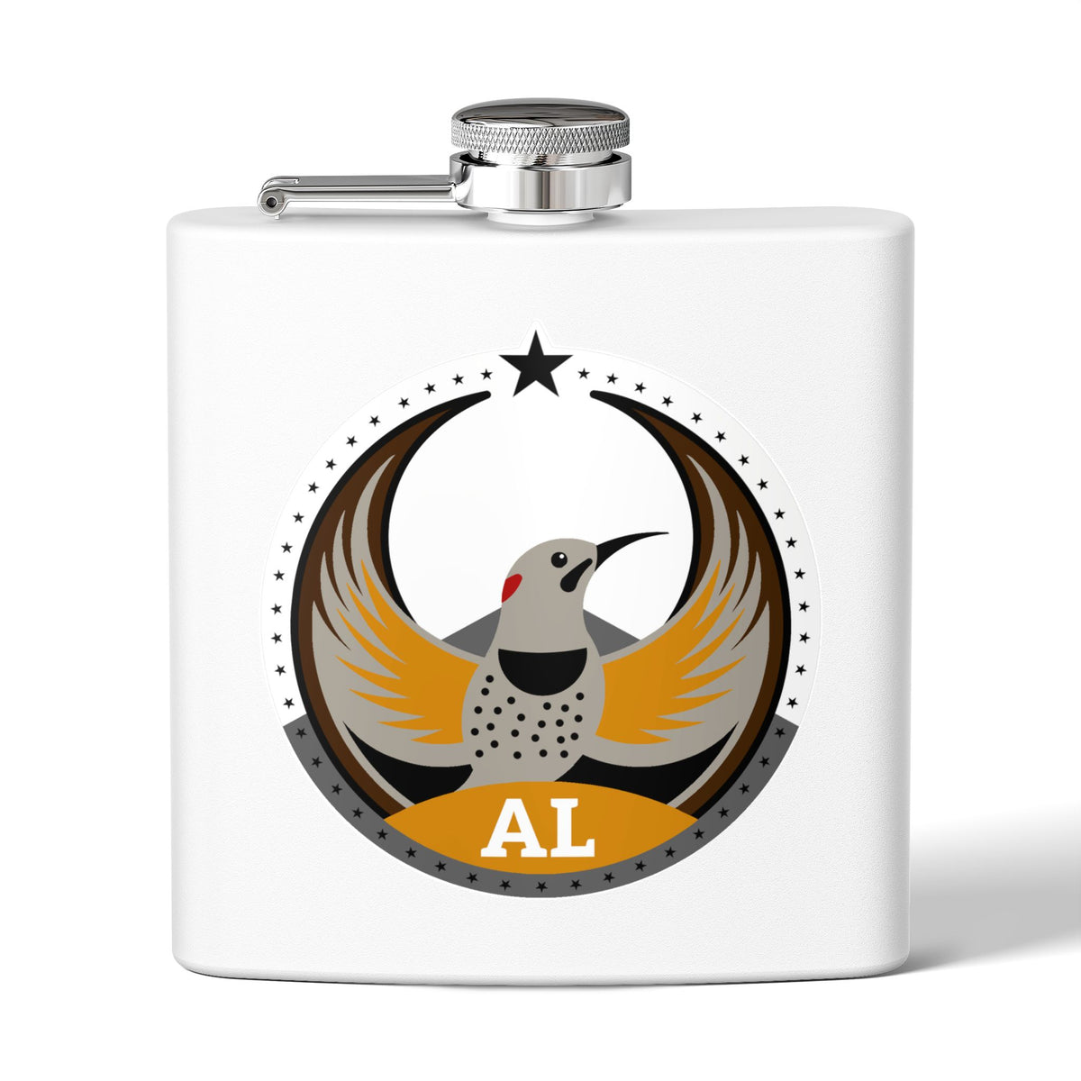 Bird Rebels 6oz Stainless Steel Flask – AL – Light