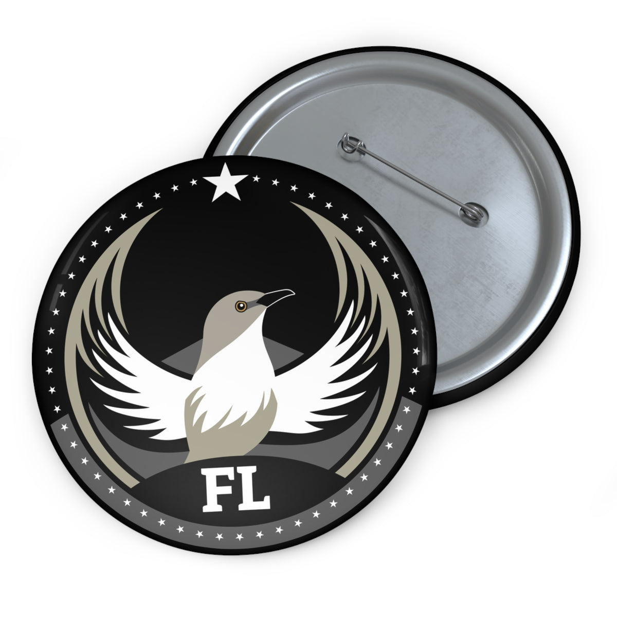 Bird Rebels Pin Button – FL – Dark