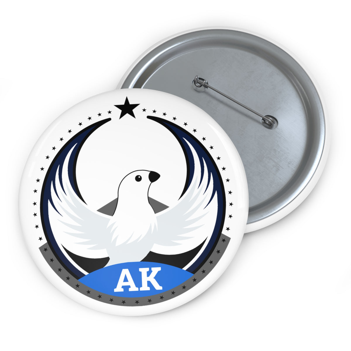 Bird Rebels Custom Pin Button – AK – Light