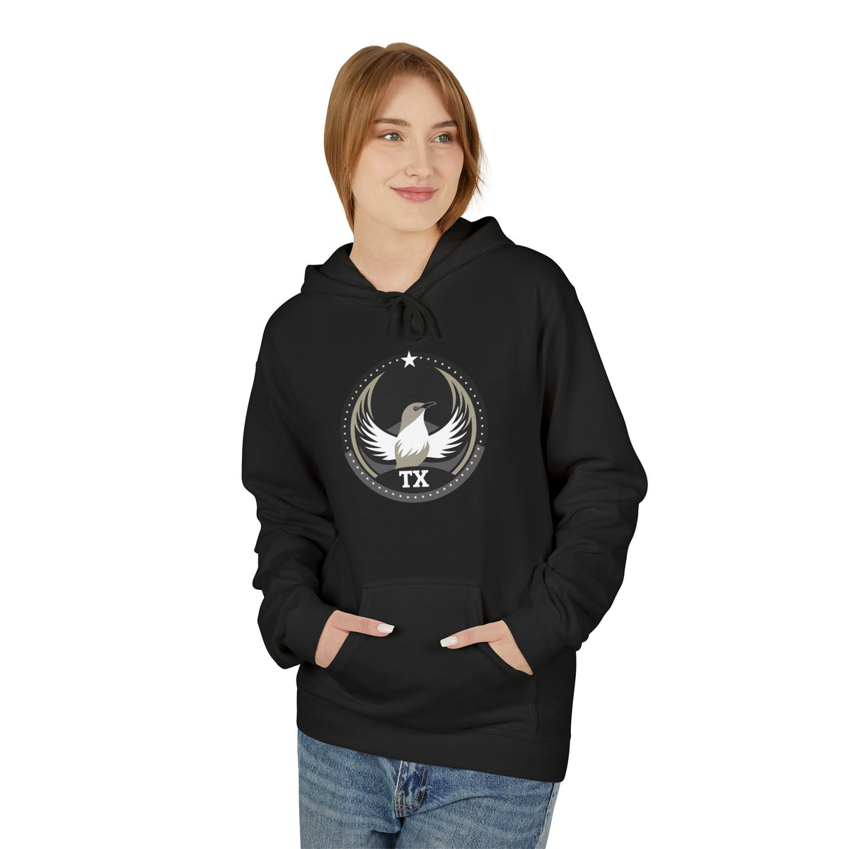 Bird Rebels Midweight Softstyle Fleece Hoodie – TX – Dark
