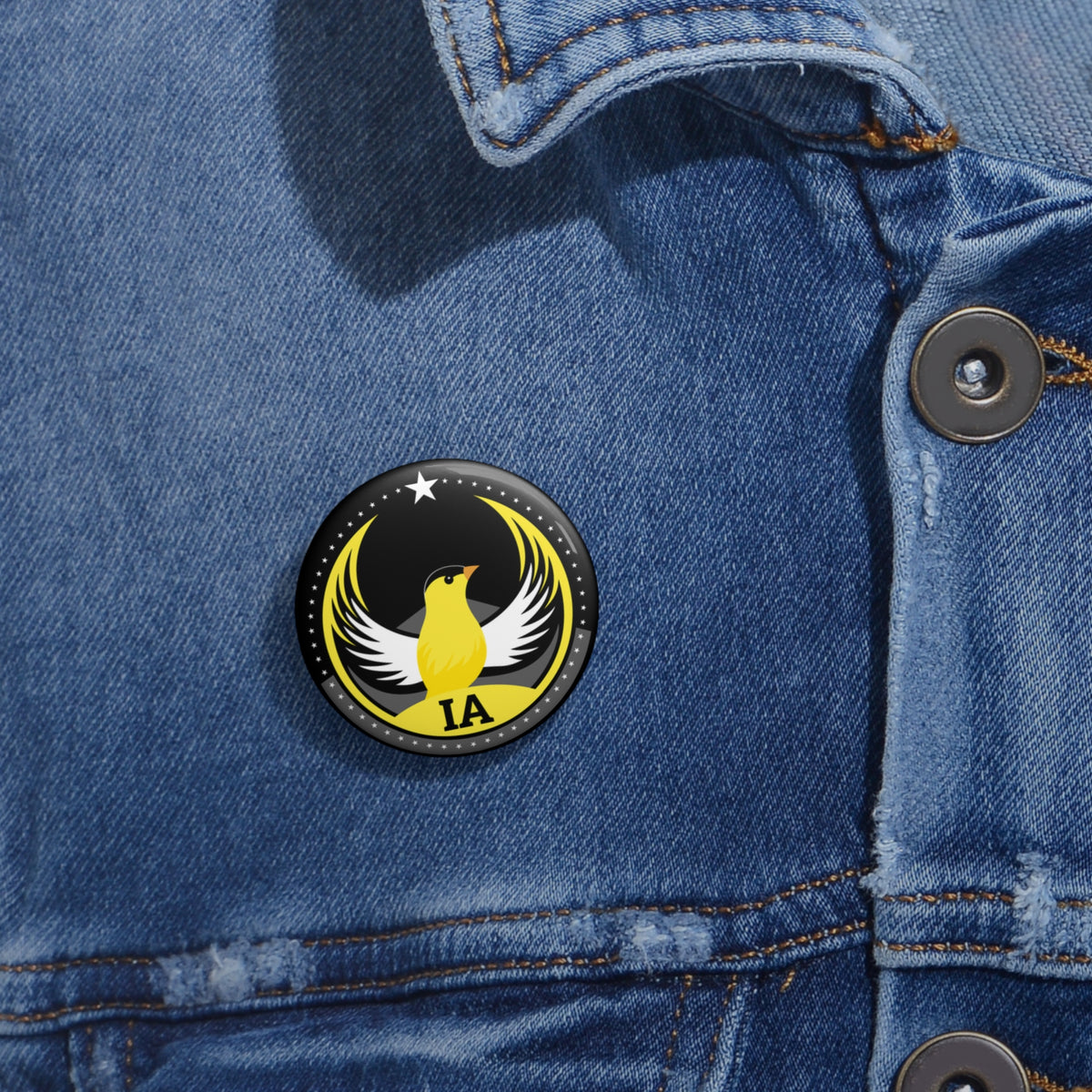 Bird Rebels Pin Button – IA – Dark