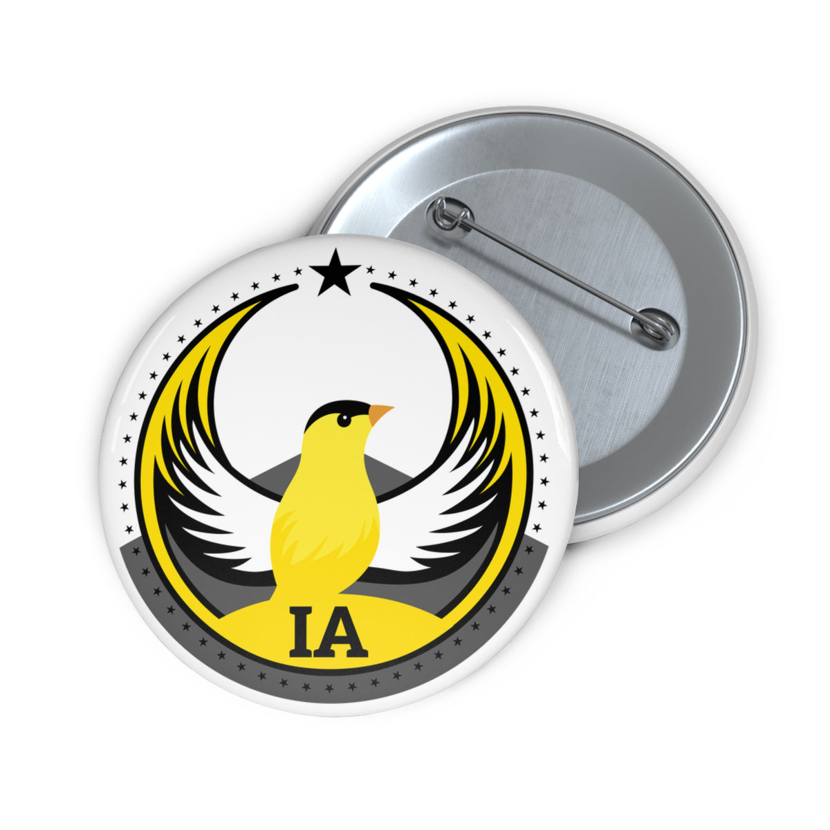 Bird Rebels Pin Button – IA – Light