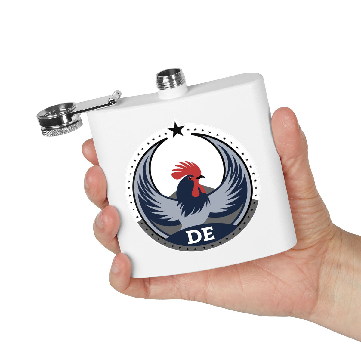Bird Rebels 6oz Stainless Steel Flask – DE – Light