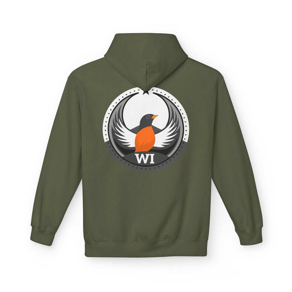 Bird Rebels Midweight Softstyle Fleece Hoodie – WI – Light