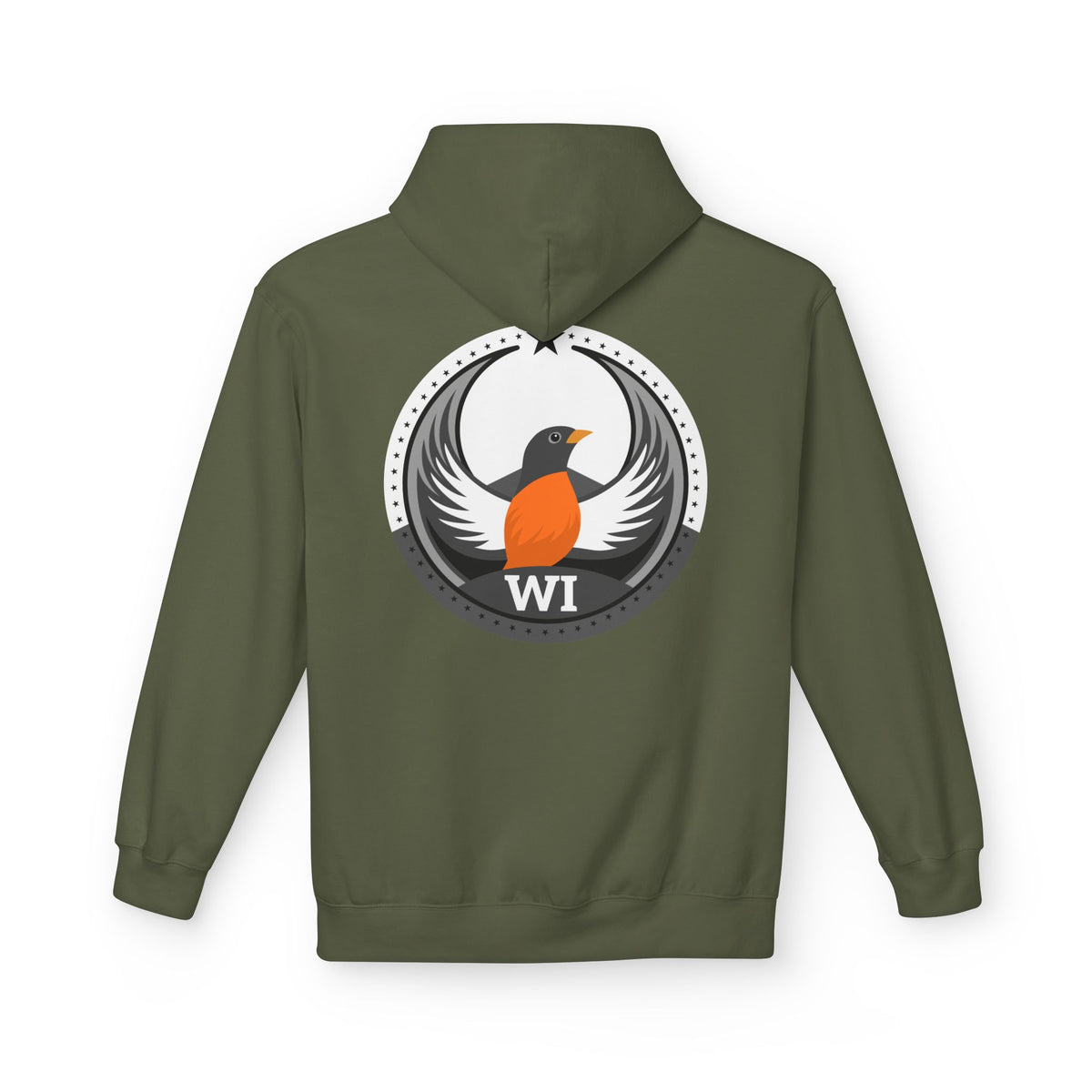 Bird Rebels Midweight Softstyle Fleece Hoodie – WI – Light