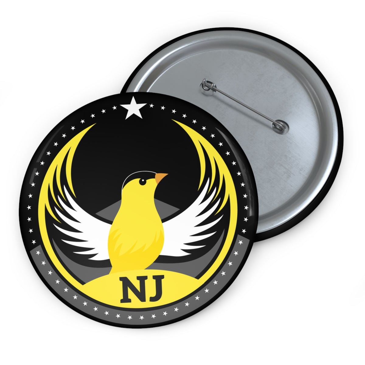 Bird Rebels Pin Button – NJ – Dark