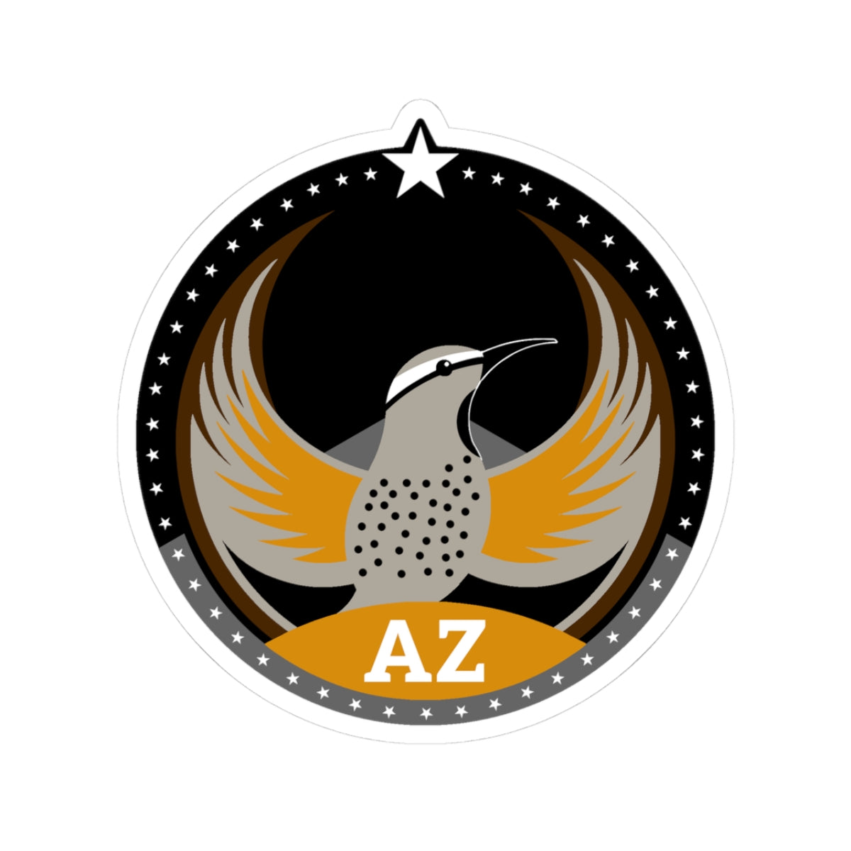 Arizona Cactus Wren Dark Kiss-Cut Sticker | Bird Rebels AZ Community Pride Decal