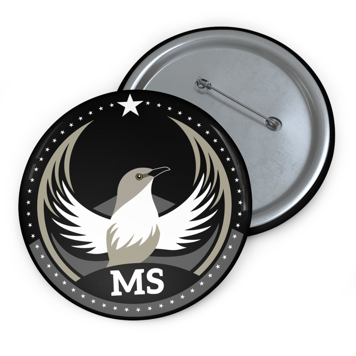Bird Rebels Pin Button – MS – Dark
